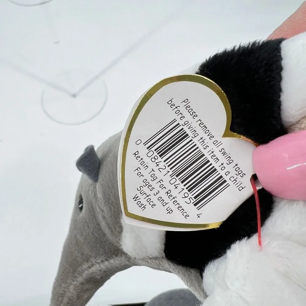 TY beanie baby ANTS the Anteater RARE 1997 tag with errors